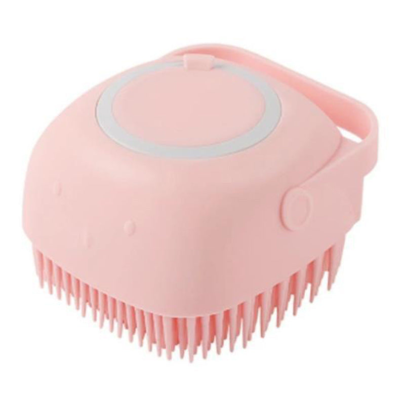 Silicone Dog Bath Massage Gloves Brush Pet Cat Bathroom Cleaning Tool Comb Brush For Dog Can Pour Shampoo