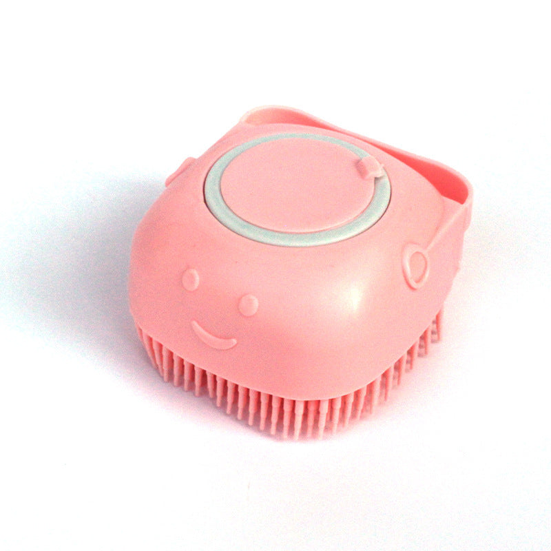 Silicone Dog Bath Massage Gloves Brush Pet Cat Bathroom Cleaning Tool Comb Brush For Dog Can Pour Shampoo