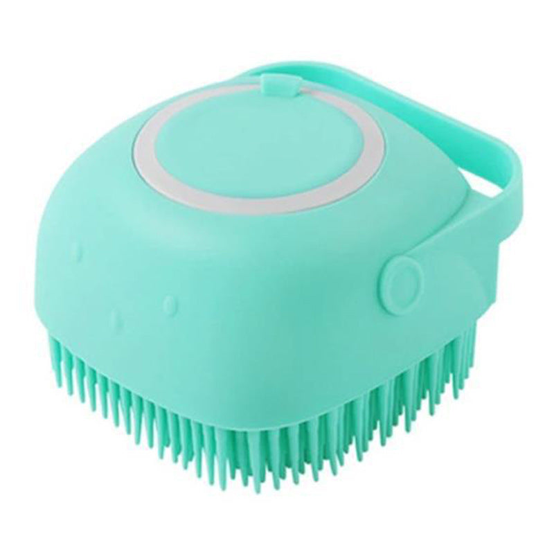 Silicone Dog Bath Massage Gloves Brush Pet Cat Bathroom Cleaning Tool Comb Brush For Dog Can Pour Shampoo