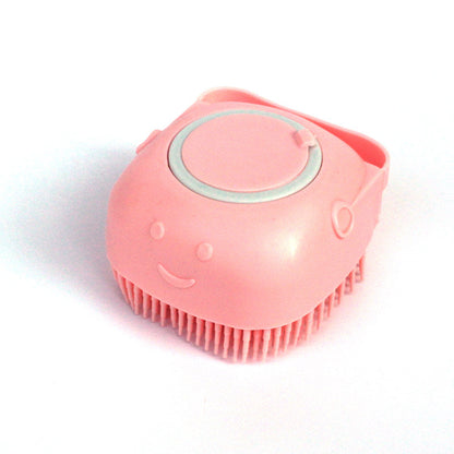 Silicone Dog Bath Massage Gloves Brush Pet Cat Bathroom Cleaning Tool Comb Brush For Dog Can Pour Shampoo