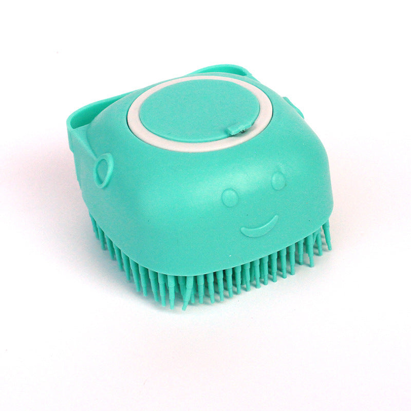 Silicone Dog Bath Massage Gloves Brush Pet Cat Bathroom Cleaning Tool Comb Brush For Dog Can Pour Shampoo