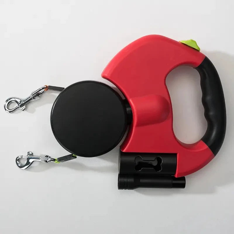 3M Double Long Multifunctional Dog Led Leash Waterproof Tangle Free Rope Retractable Dog Leash with Light