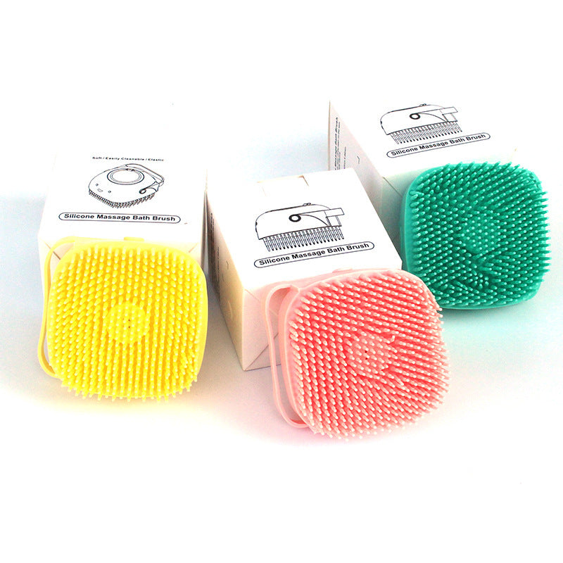 Silicone Dog Bath Massage Gloves Brush Pet Cat Bathroom Cleaning Tool Comb Brush For Dog Can Pour Shampoo